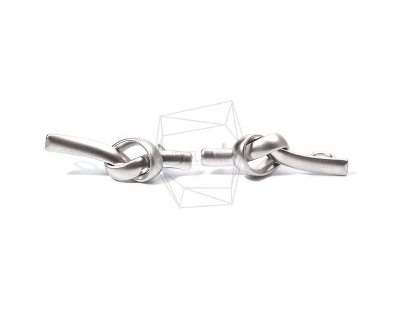 Erg-870-Mr/2stück/Draht Band Ohrring/8mm X 26mm/Matt Rhodiniert Über Messing/Schmuckherstellung von JEWELMECCA