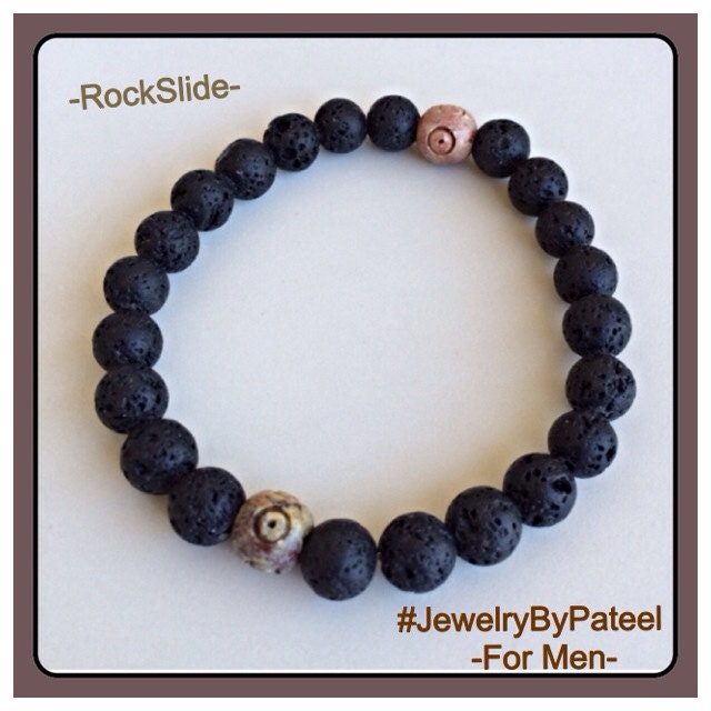 Herren Armband Schwarz Perlenarmband Herren Armband Schwarz Perlenarmband von JEWELRYBYPATEEL