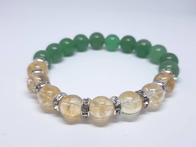 Citrin Und Aventurin Armband Fülle Reichtum Wohlstand Erfolg Glück Geschenk Für Mama von JEWELRYPARADISEGIFTS