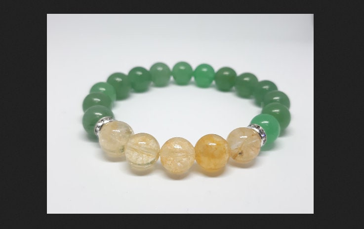 Citrin Und Aventurin Armband Fülle Reichtum Wohlstand Erfolg Glück Geschenk Für Mama von JEWELRYPARADISEGIFTS
