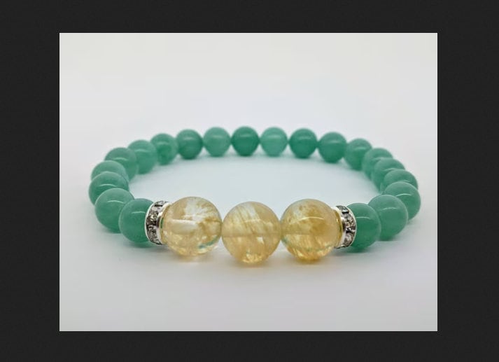 Citrin Und Aventurin Armband Fülle Reichtum Wohlstand Erfolg Good Luck Geschenk Für Mama von JEWELRYPARADISEGIFTS