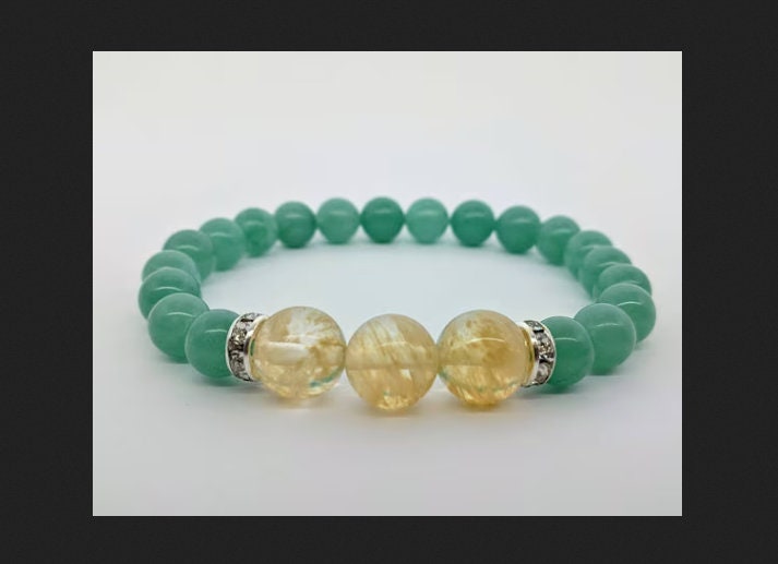 Citrin Und Aventurin Armband Fülle Reichtum Wohlstand Erfolg Good Luck Geschenk Für Mama von JEWELRYPARADISEGIFTS