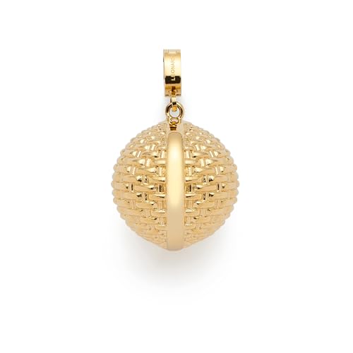 JEWELS BY LEONARDO Anhänger Clip & Mix Pin • Ketten-Anhänger aus goldfarbenem Edelstahl • große goldene Kugel mit feiner Flechtoberfläche • Clip M (4,8 mm Ø) • Schmuck Geschenk für Frauen • 025633 von JEWELS BY LEONARDO