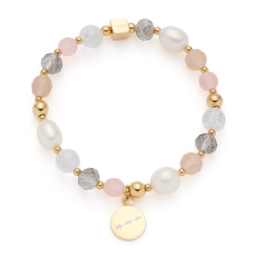 JEWELS BY LEONARDO Armband Hope • elastische Armkette aus goldfarbenem Edelstahl • Glas-, Achat- und Süßwasserperlen im Mix • 19,5 cm Länge • Schmuck Geschenk für Frauen • 025930 JEWELS BY LEONARDO Armband Hope • elastische Armkette aus goldfarbenem Edelstahl • Glas-, Achat- und Süßwasserperlen im Mix • 19,5 cm Länge • Schmuck Geschenk für Frauen • 025930 von JEWELS BY LEONARDO
