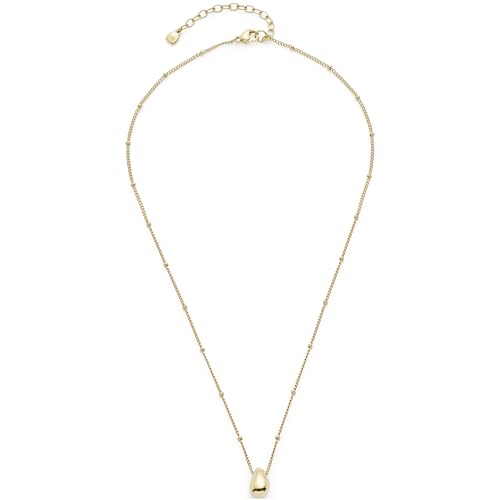 JEWELS BY LEONARDO Halskette Ciao Clothilde • feine Panzer-Ketteaus goldfarbenem Edelstahl • massiver Anhänger in Tropfenform • 42-47 cm Länge • Schmuck Geschenk für Frauen • 025739 von JEWELS BY LEONARDO