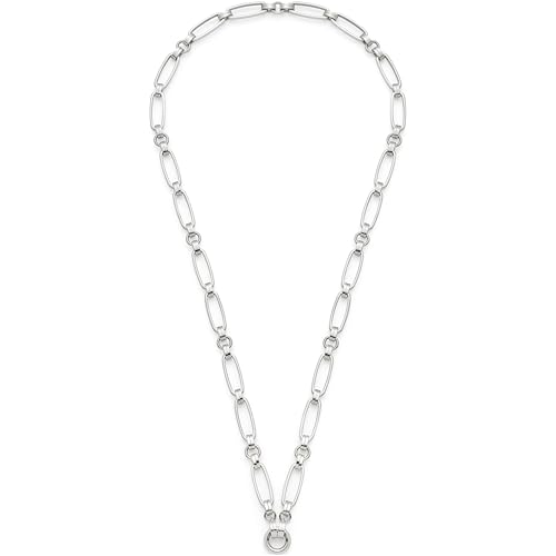 JEWELS BY LEONARDO Halskette Clip & Mix Mathilde • Hals-Schmuck aus silberfarbenem Edelstahl • unterschiedlich große • massive Kettenglieder • 65-66,3 cm Länge • Schmuck Geschenk für Frauen • 026117 von JEWELS BY LEONARDO