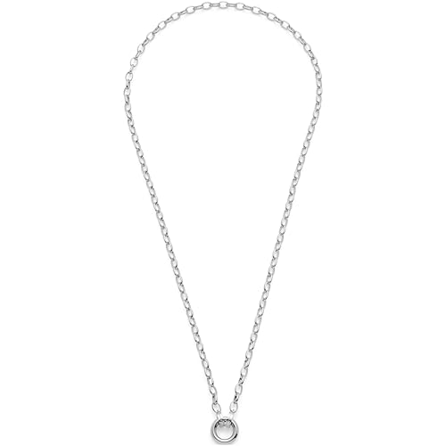 JEWELS BY LEONARDO Halskette Clip & Mix Tomke • Weitanker-Kette aus silberfarbenem Edelstahl • Zwischenring für Charms Anhänger • 50-51,3 cm Länge • Schmuck Geschenk für Frauen • 025757 von JEWELS BY LEONARDO