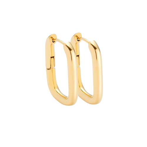 JEWELS BY LEONARDO Ohrringe Bernice • 1 Paar Creolen aus goldfarbenem Edelstahl • geometrische Form • kombinierbar mit Beauty's Charms • Schmuck Geschenk für Frauen • 025454 von JEWELS BY LEONARDO