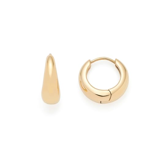 JEWELS BY LEONARDO Ohrringe Ciao Clothilde • 1 Paar Creolen aus goldfarbenem Edelstahl • opulente, tropfenförmige Klapp-Kreole • Schmuck Geschenk für Frauen • 025741 von JEWELS BY LEONARDO