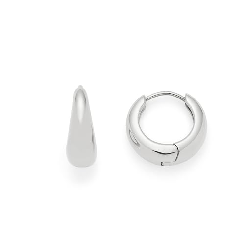 JEWELS BY LEONARDO Ohrringe Ciao Clothilde • 1 Paar Creolen aus silberfarbenem Edelstahl • opulente, tropfenförmige Klapp-Kreole • Schmuck Geschenk für Frauen • 025740 von JEWELS BY LEONARDO