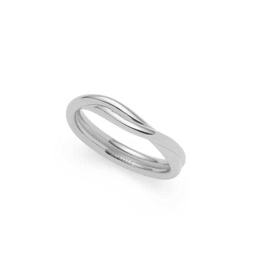 JEWELS BY LEONARDO Ring Ciao Twister • Puzzel-Ring aus silberfarbenem Edelstahl • zwei schmale, in sich verschlungene Stränge • Gr. 18 (56) • Schmuck Geschenk für Frauen • 025750 von JEWELS BY LEONARDO