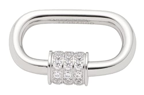 JEWELS BY LEONARDO Joker Clip & Mix Lora • Zwischen-Ring aus silberfarbenem Edelstahl • mit Zirkoniasteinen besetztes Rondel • perfekt in Kombination von Anhängern und Basic-Ketten • Geschenk • 021854 von JEWELS BY LEONARDO