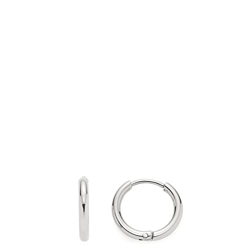 JEWELS BY LEONARDO Jewels Lilo Beauty's Ohrringe aus Edelstahl 1 Paar, kleine silberfarbene Klapp-Creolen, schlichte Basic-Creolen, Modeschmuck für Damen, 022070 von JEWELS BY LEONARDO