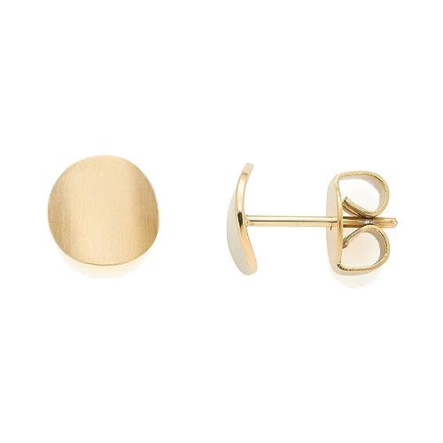 Leonardo Arumba CIAO Ohrringe aus Edelstahl 1 Stück, mattgebürstete goldfarbene Ohrstecker, Plättchen-Ohrstecker, Modeschmuck für Damen, 022339 von Leonardo Jewels