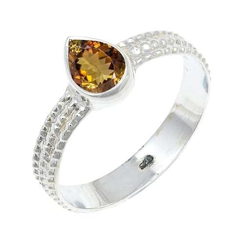 JEWELSTREZORO Andalusit im Labor gezüchtet Edelstein Männer & Frauen 925 Sterling Silber Stilvoller handgefertigter Band Ring Geschenkartikel TSR130AZ_4 (50 (15.9)) von JEWELSTREZORO
