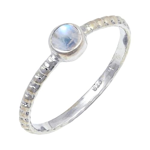 JEWELSTREZORO Regenbogen-Mondstein Edelstein 925 Sterling Silber Stilvoller handgefertigter Band Ring Geschenkartikel Männer & Frauen alle Größen Jewerly TSR128BO_14 (60 (19.1)) von JEWELSTREZORO