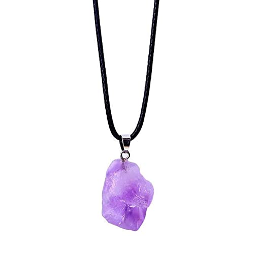 JEWIZJST natural stone pendant 1 STÜCK Natürlicher Amethyst-Cluster-Anhänger Natürlicher Quarzstein Rohkristalle for Männer Frauen Schmuck Mineralexemplar Geschenk von JEWIZJST