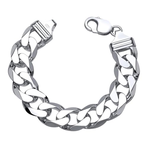 JEWLIX 925 Silber Panzerarmband 15mm PA0150 (Länge: 21cm) von JEWLIX