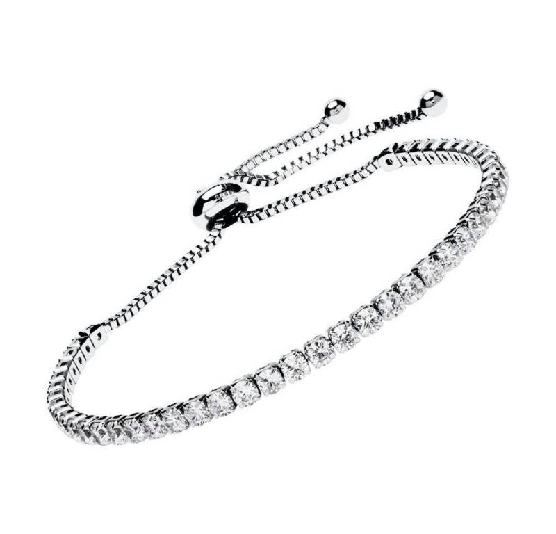 JEWLIX Edelstahlarmband Tennisarmband mit funkelnden Zirkonia in Silber B5234 von JEWLIX