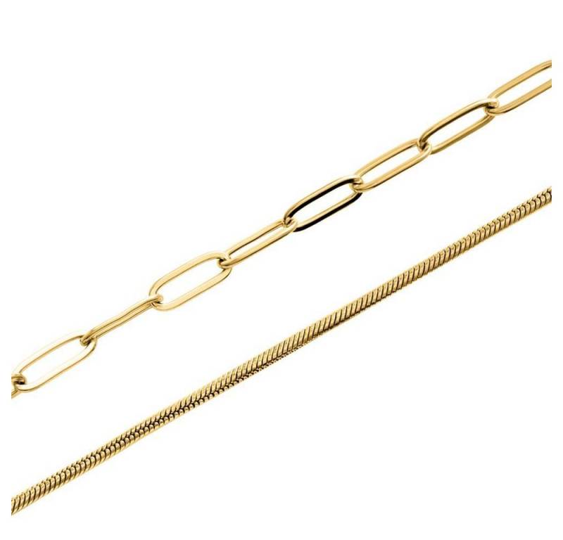 JEWLIX Edelstahlkette JEWLIX Layerkette für Damen aus vergoldetem Edelstahl von JEWLIX