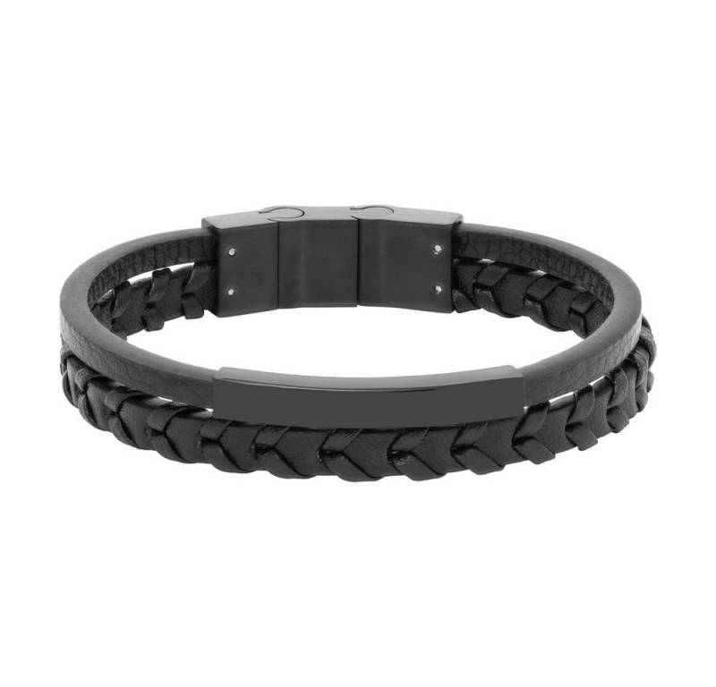 JEWLIX Lederarmband JEWLIX Armband aus schwarzem Kunstleder von JEWLIX