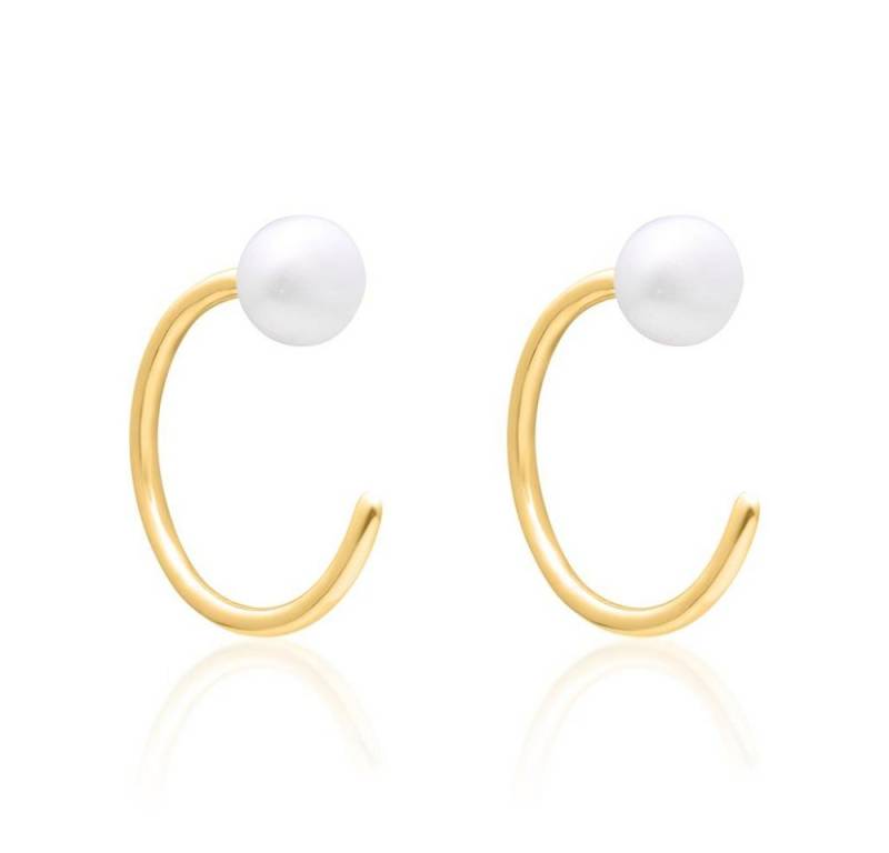 JEWLIX Paar Ohrstecker JEWLIX Damen Ear Cuffs aus 925er Silber, gold, Süßwasserperlen von JEWLIX