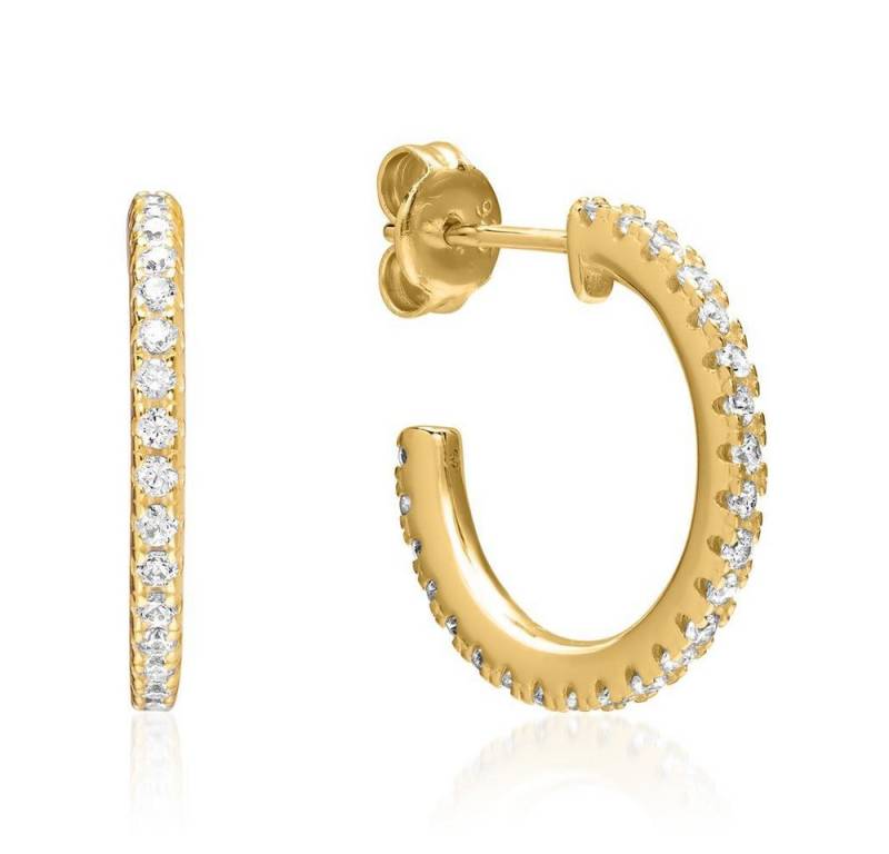 JEWLIX Paar Ohrstecker Ohrringe aus vergoldetem 925er Silber mit Zirkonia von JEWLIX von JEWLIX