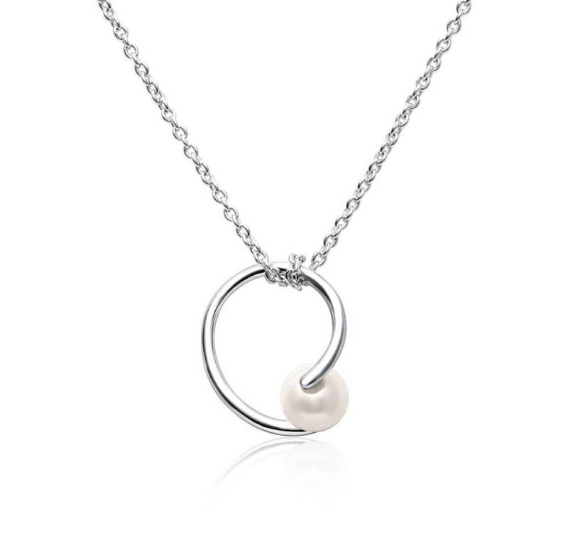 JEWLIX Silberkette JEWLIX Damenkette aus rhodiniertem Sterlingsilber mit Perle von JEWLIX