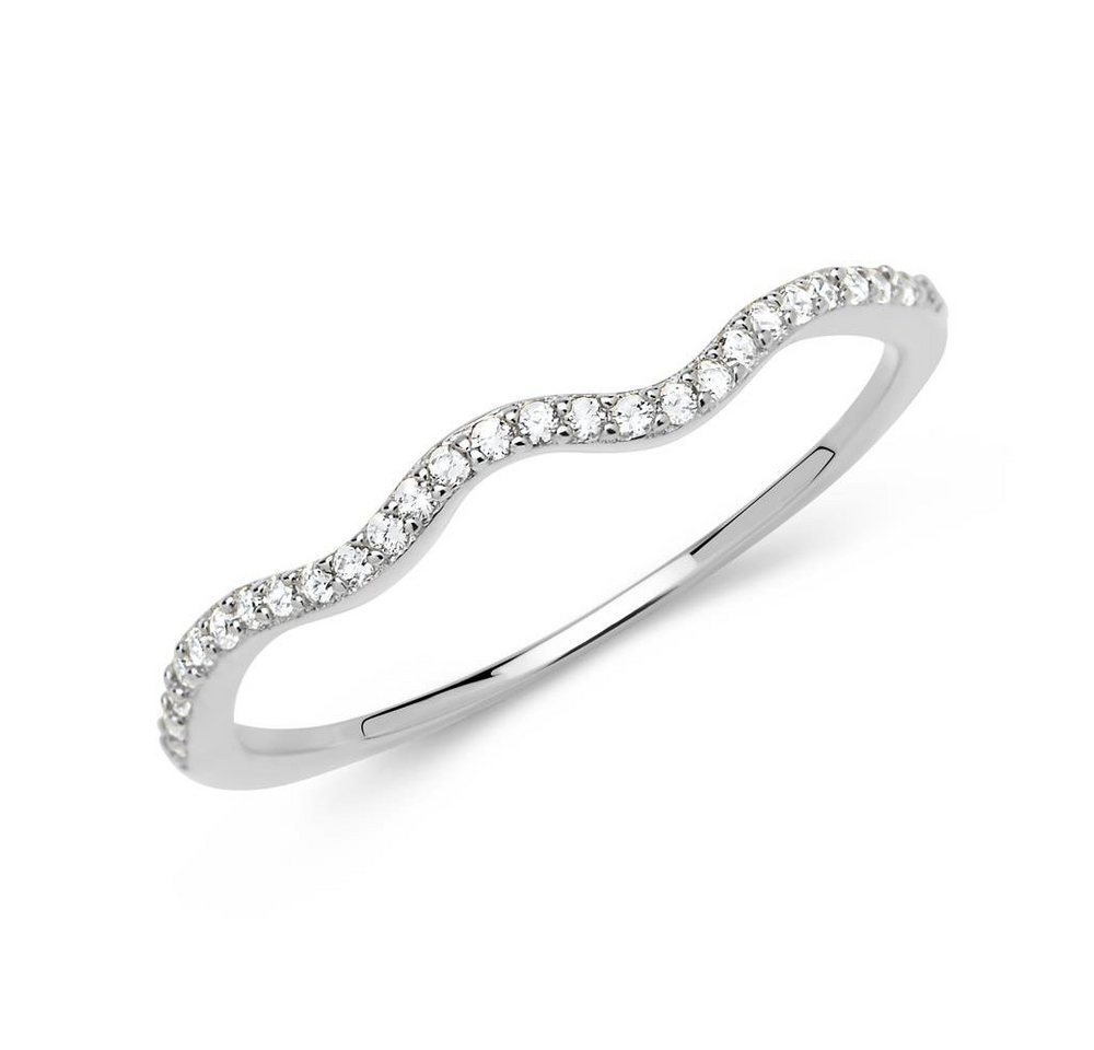 JEWLIX Silberring Filigraner 925er Silber Ring mit Zirkonia SR0382 (Größe: 58mm) von JEWLIX