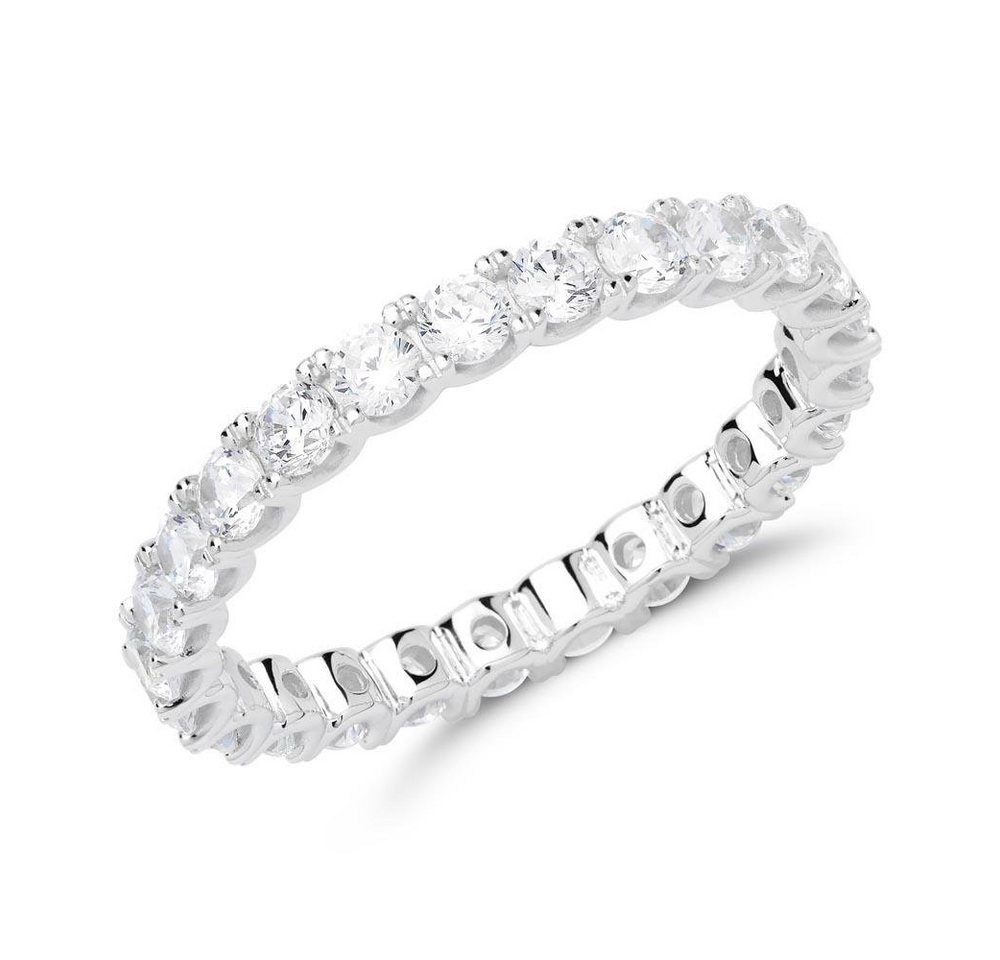 JEWLIX Verlobungsring 925er Silber Eternityring Zirkonia für Damen VR0162 von JEWLIX