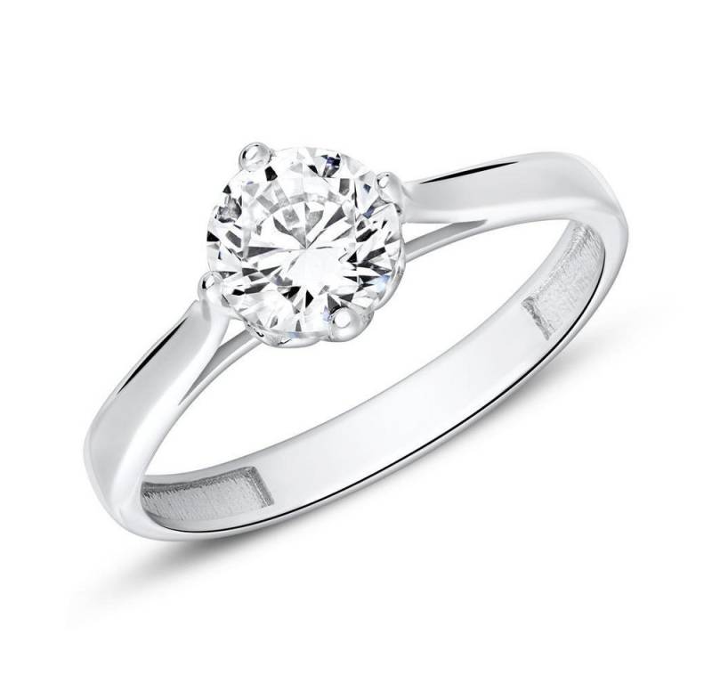 JEWLIX Verlobungsring 9K Weißgold Verlobungsring mit Zirkonia von JEWLIX von JEWLIX