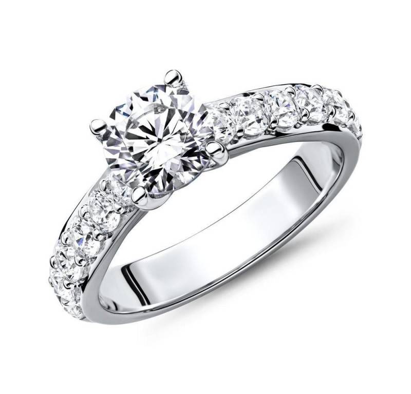 JEWLIX Verlobungsring JEWLIX Verlobungsring aus 925er Silber mit Zirkoniabesatz von JEWLIX