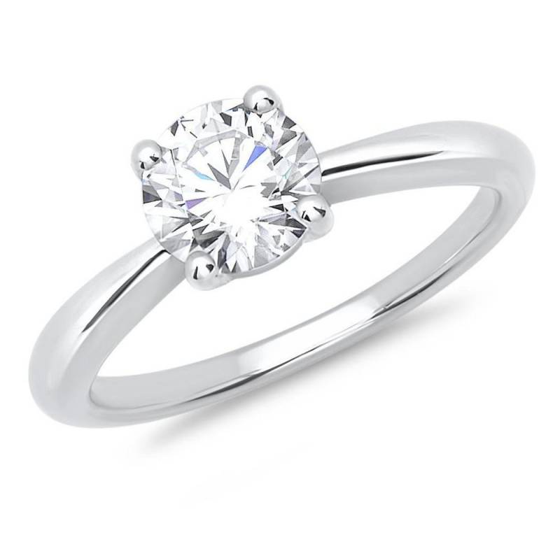 JEWLIX Verlobungsring Moderner Verlobungsring aus 925 Silber mit Steinbesatz VR0050 von JEWLIX