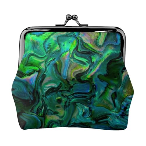 Abalone Perlmutt Druck Multifunktionale Geldbörse Mode Münze Geldbörse Karte Tasche Unisex, Schwarz , Einheitsgröße von JEWOSS