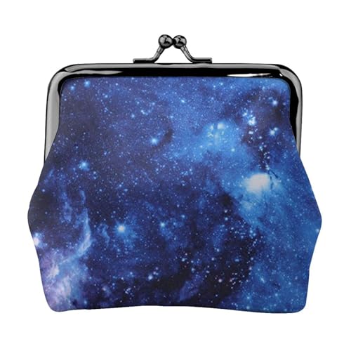 Blaue Galaxie Druck Multifunktionale Geldbörse Mode Münze Geldbörse Karte Tasche Unisex, Schwarz , Einheitsgröße von JEWOSS