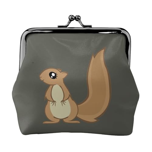 Cartoon Eichhörnchen Druck Multifunktionale Geldbörse Mode Münze Geldbörse Karte Tasche Unisex, Schwarz , Einheitsgröße von JEWOSS