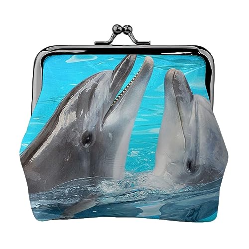 Coole Delphin Print Multifunktionale Geldbörse Mode Münze Geldbörse Karte Tasche Unisex, Schwarz , Einheitsgröße von JEWOSS