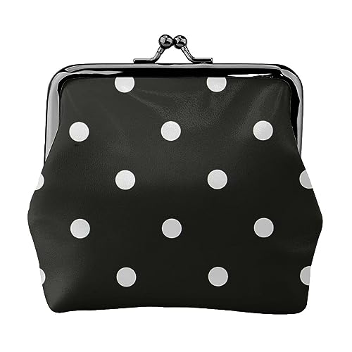 Dot Black & White Print Multifunktionale Geldbörse Mode Münze Geldbörse Karte Tasche Unisex, Schwarz , Einheitsgröße von JEWOSS