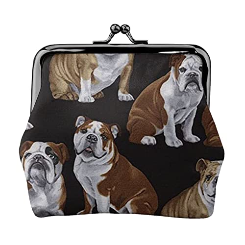 Englische Bulldoggen Drucken Multifunktionale Geldbörse Mode Münze Geldbörse Karte Tasche Unisex, Schwarz , Einheitsgröße von JEWOSS