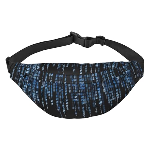 Haunted Mansion Print Bumbag, für Damen Gürteltasche Hüfttasche für Männer Bumbag, The Blue Binary, Einheitsgröße von JEWOSS