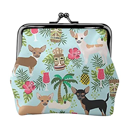 Hund Ananas Druck Multifunktionale Geldbörse Mode Münze Geldbörse Karte Tasche Unisex, Schwarz , Einheitsgröße von JEWOSS