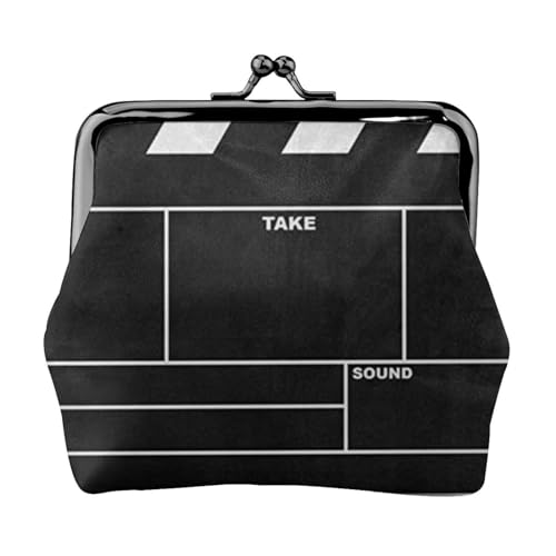 Klassische Filmschindel Schwarz Druck Multifunktionale Münze Geldbörse Mode Münze Geldbörse Karte Tasche Unisex, Schwarz , Einheitsgröße von JEWOSS