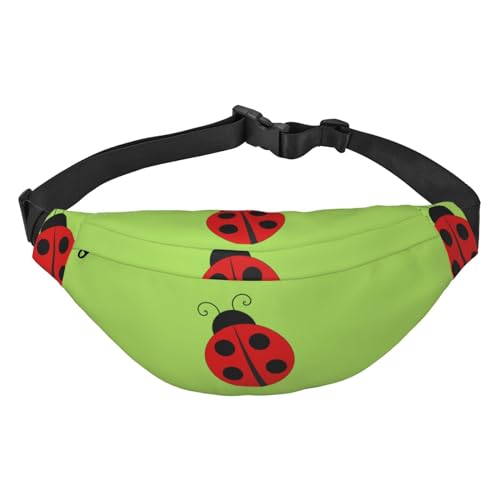 Ladybug Print Bauchtasche, für Frauen Gürteltasche Hüfttasche für Männer Bauchtasche, marienkäfer, Einheitsgröße von JEWOSS