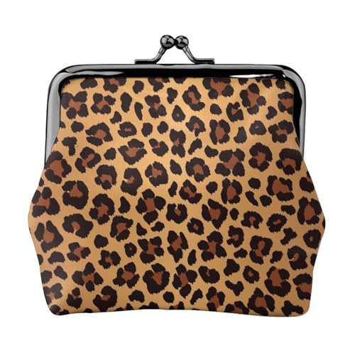 Leopard Muster Druck Multifunktionale Geldbörse Mode Münze Geldbörse Karte Tasche Unisex, Schwarz , Einheitsgröße von JEWOSS