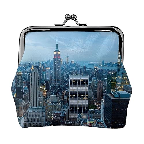 New York Fashion City Print Multifunktionale Münzbörse Mode Münze Geldbörse Karte Tasche Unisex, Schwarz , Einheitsgröße von JEWOSS