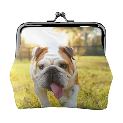 Niedliche Bulldogge Welpe Print Multifunktionale Geldbörse Mode Münze Geldbörse Karte Tasche Unisex, Schwarz , Einheitsgröße von JEWOSS