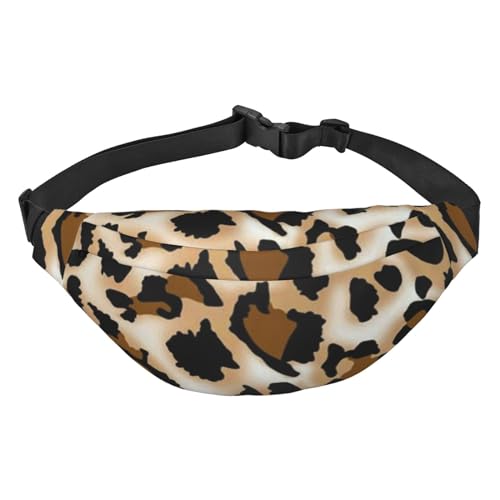 Niedliche Hundeknochen Schüssel Woof Paw Print Bauchtasche, für Frauen Gürteltasche Hüfttasche für Männer Bauchtasche, leopard, Einheitsgröße von JEWOSS