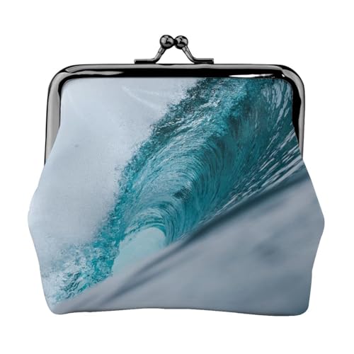 Ocean Green Surf Print Multifunktionale Geldbörse Mode Münze Geldbörse Karte Tasche Unisex, Schwarz , Einheitsgröße von JEWOSS