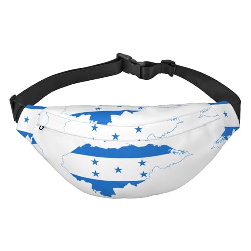 Palm Trees and Clear Sea Print Bumbag, for Women Belt Bag Waist Bag for Men Bumbag, Honduras Flagge, Einheitsgröße von JEWOSS