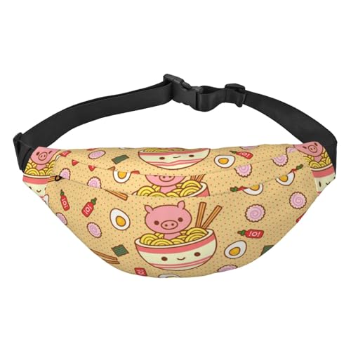 Palm Trees and Clear Sea Print Bumbag, for Women Belt Bag Waist Bag for Men Bumbag, Leckerer Süßer Ramen, Einheitsgröße von JEWOSS